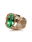 Original Vintage 14K Rose Gold Emerald Ring Vintage craft vrc057r